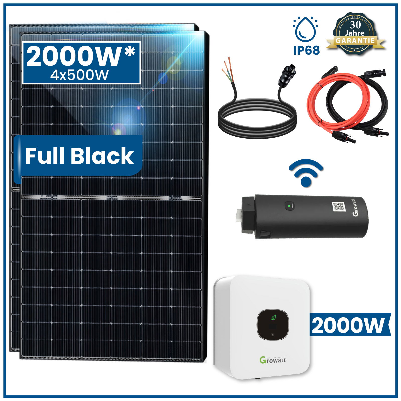 380 Watt Solaranlage Photovoltaik Solaranlage Steckerfertig WIFI Smart