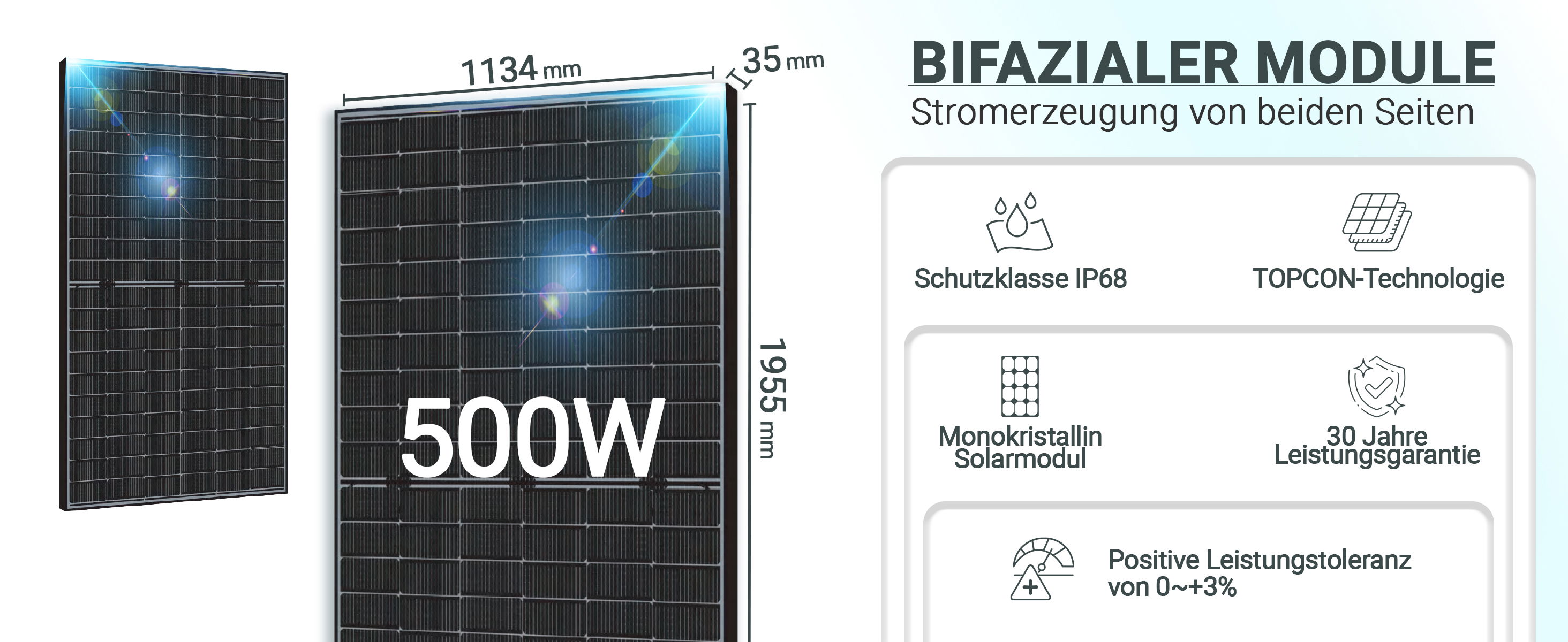 380 Watt Balkonkraftwerk Photovoltaik Solaranlage Steckerfertig WIFI Smart