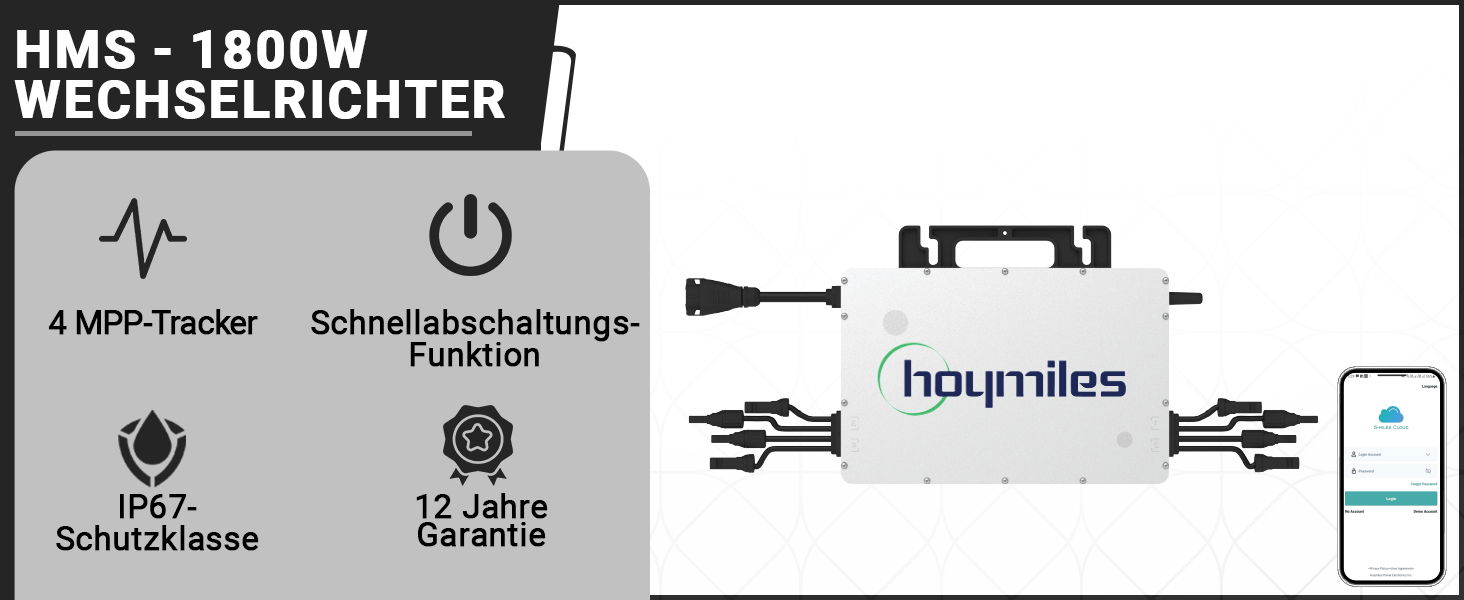 380 Watt Balkonkraftwerk Photovoltaik Solaranlage Steckerfertig WIFI Smart