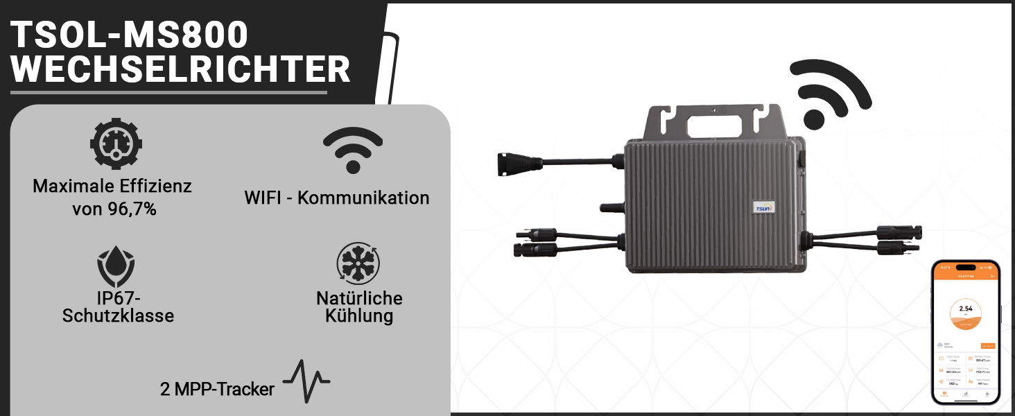 380 Watt Balkonkraftwerk Photovoltaik Solaranlage Steckerfertig WIFI Smart