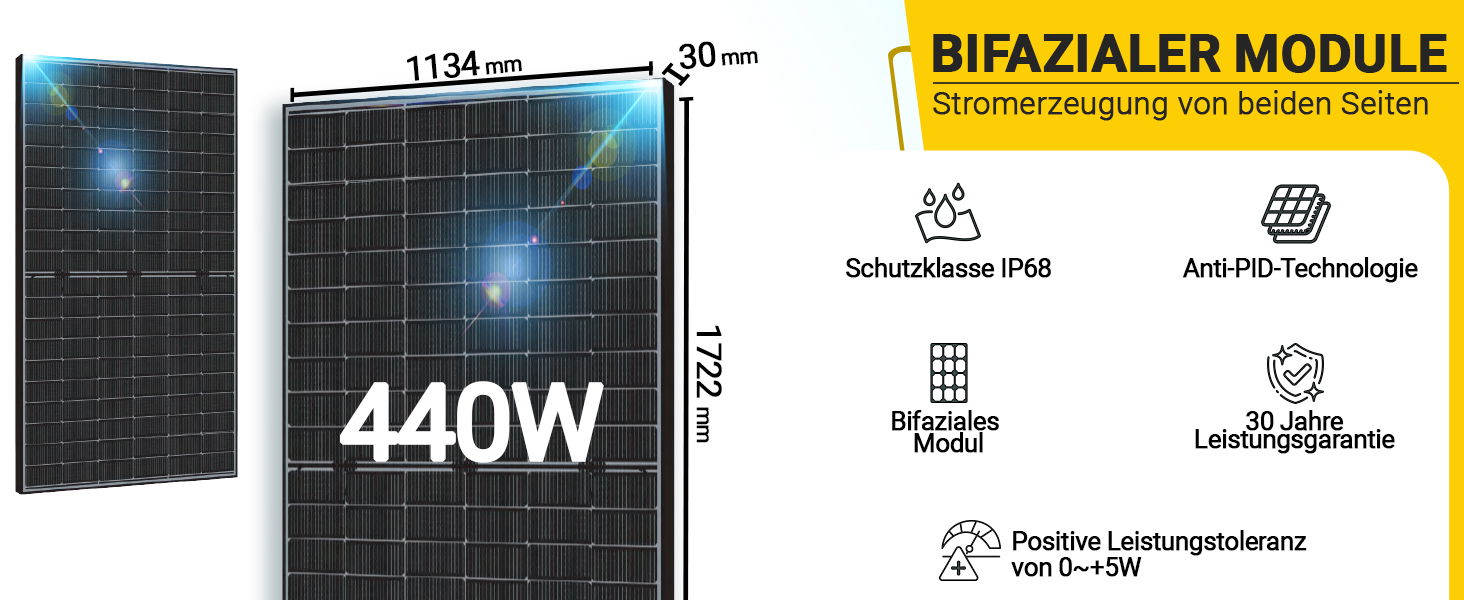 380 Watt Balkonkraftwerk Photovoltaik Solaranlage Steckerfertig WIFI Smart